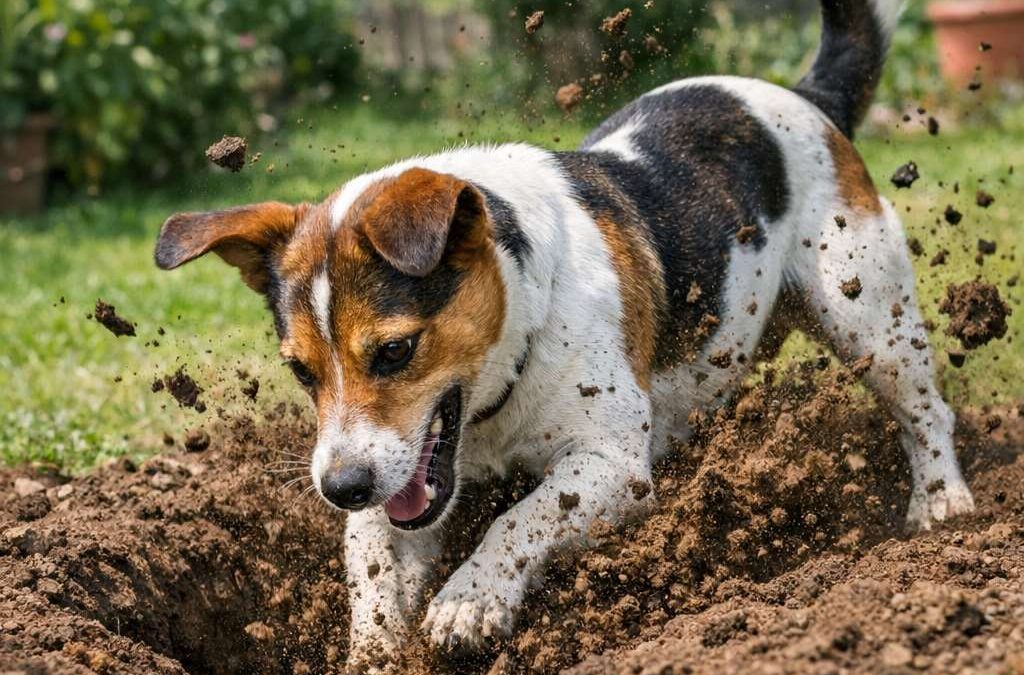Que faire si mon chien fait des trous dans le jardin
